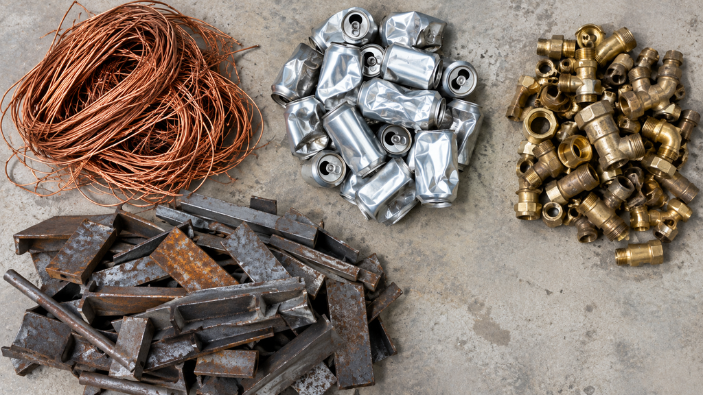 Types of scrap metal you can sell in Riyadh including copper, aluminium, brass and iron